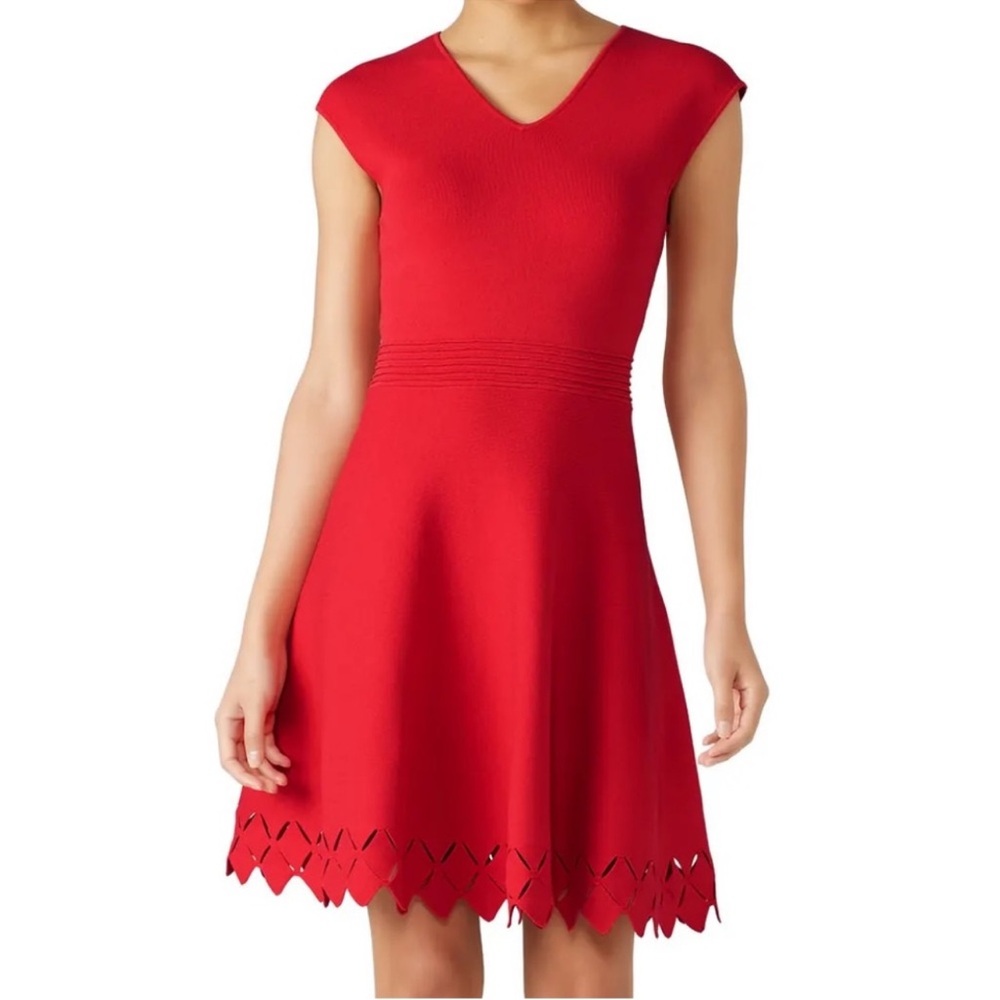 Ted Baker London Tannia Cut-Out Skater Dress in Red.